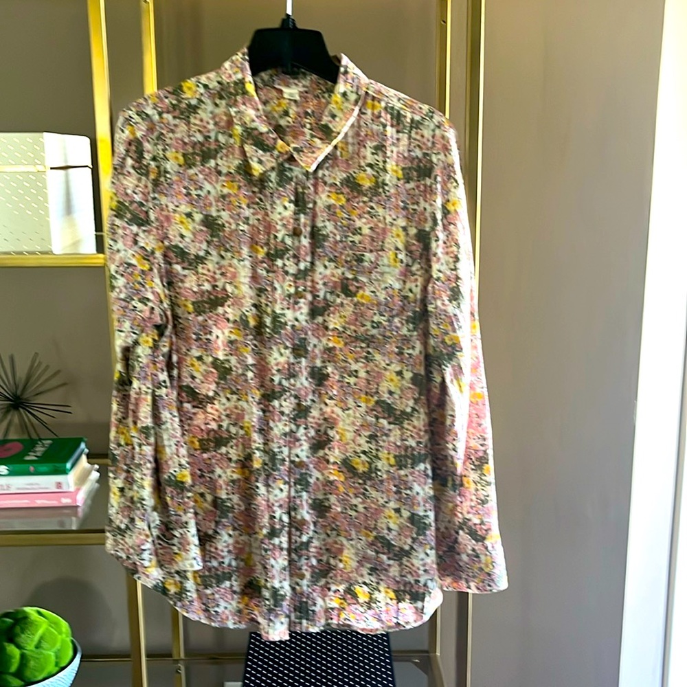 Floral Button-Up Shirt - Pink Multi